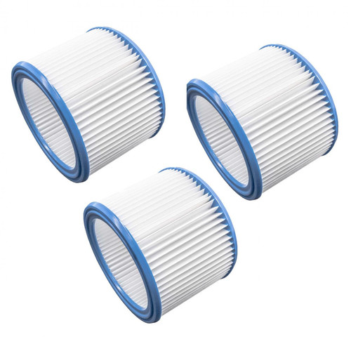 Vhbw - vhbw Set de filtres 3x Filtre plissé compatible avec WAP Attix 751-2M aspirateur à sec ou humide - Filtre à cartouche Vhbw  - Aspirateur, nettoyeur