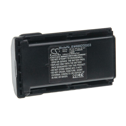 Vhbw - vhbw Batterie compatible avec Icom IC-F3261DT, IC-F3263DS, IC-F3263DT, IC-F33, IC-F3360D radio talkie-walkie (940mAh, 7,4V, Li-ion) Vhbw  - Autres accessoires smartphone Vhbw