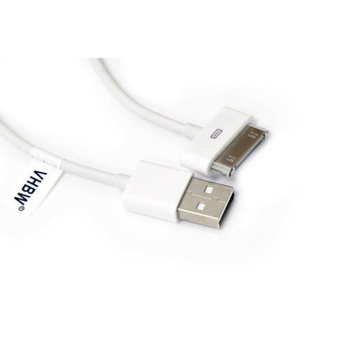 Vhbw - vhbw câble de données USB (type A sur iPod) compatible avec Apple iPod 6 Gen. (Classic) - A1238 - 80Gb lecteur MP3 - blanc - Alimentation PC