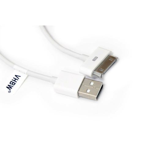 Vhbw - vhbw câble de données USB (type A sur iPod) compatible avec Apple iPod 7 Gen. (Classic Late 2009) - A1238 - 160Gb lecteur MP3 - blanc - Alimentation PC