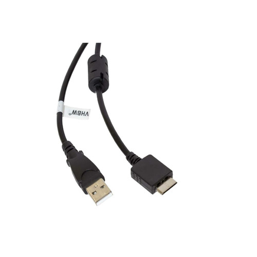 Alimentation PC Vhbw vhbw câble de données USB (type A sur lecteur MP3) câble de chargement compatible avec Sony Walkman NWZ-S615FRED lecteur MP3 - noir, 150cm