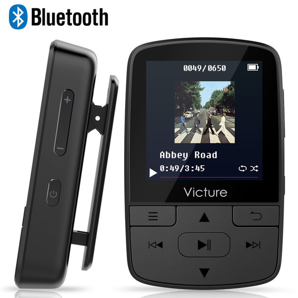 Lecteur MP3 / MP4 Victure Lecteur MP3 Bluetooth Victure M3 16Go avec Pince Podomètre Radio FM