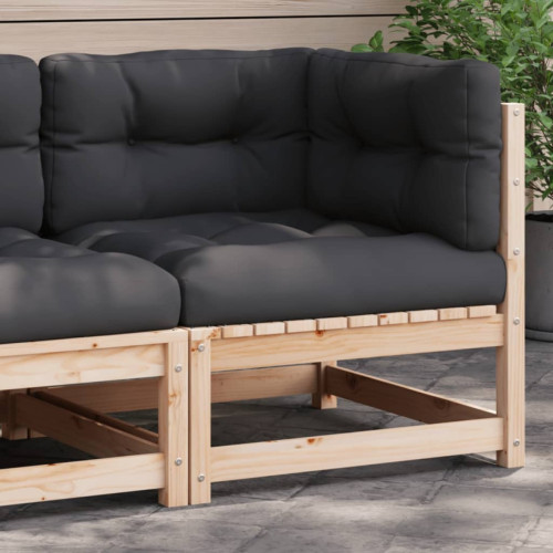 Vidaxl - vidaXL Canapé d'angle de jardin avec coussins bois de pin solide Vidaxl  - Ensembles canapés et fauteuils Vidaxl