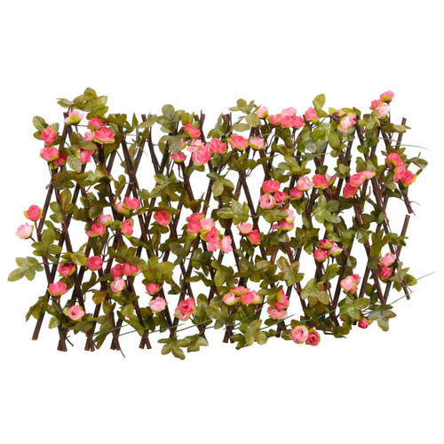 Panneaux et treillis Vidaxl vidaXL Treillis de lierre artificiel extensible rose foncé 180x20 cm