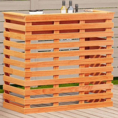 Vidaxl - vidaXL Table de bar d'extérieur cire marron bois massif de pin Vidaxl  - Mobilier de jardin