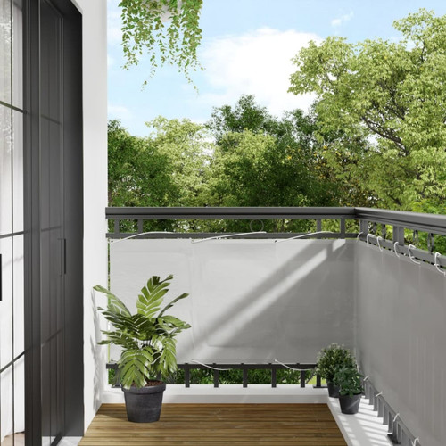 Vidaxl - vidaXL Écran de balcon gris clair 75x400 cm 100% polyester oxford Vidaxl  - Jardin