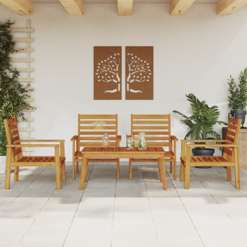 Vidaxl - vidaXL Salon de jardin 5 pcs bois d'acacia solide Vidaxl - Ensembles canapés et fauteuils