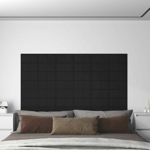 Lambris Vidaxl vidaXL Panneaux muraux 12 pcs Noir 30x15 cm Velours 0,54 m²