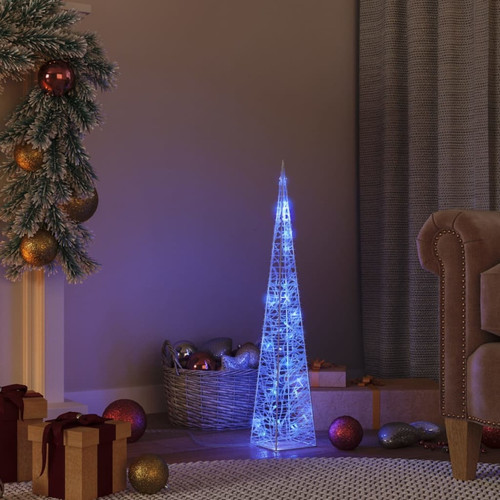 Vidaxl - vidaXL Cône lumineux décoratif à LED Acrylique Bleu 60 cm Vidaxl  - Sapin Lumineux Sapin de Noël