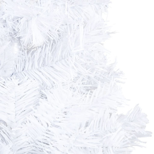 Vidaxl vidaXL Arbre de Noël artificiel pré-éclairé et boules blanc 120 cm PVC