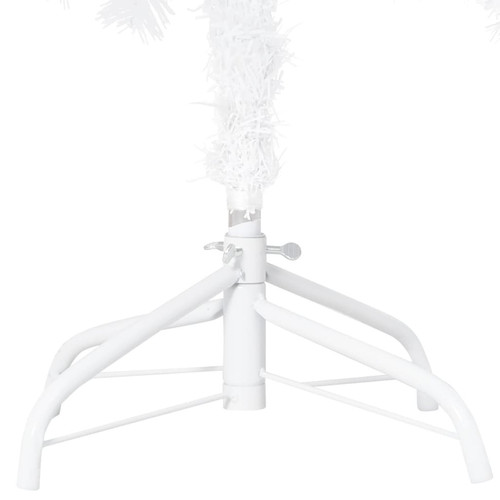 Sapin de Noël vidaXL Arbre de Noël artificiel pré-éclairé et boules blanc 120 cm PVC