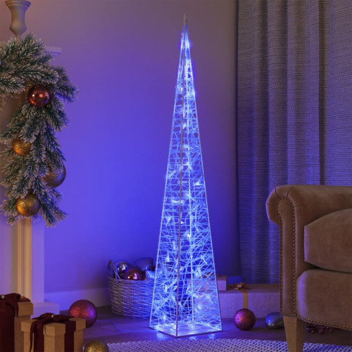 Sapin de Noël Vidaxl vidaXL Cône lumineux décoratif à LED Acrylique Bleu 120 cm