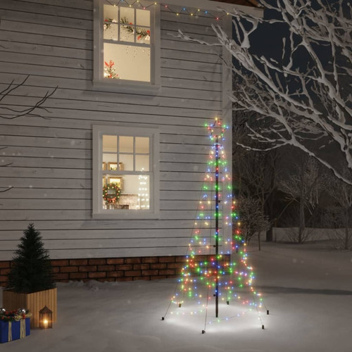 Vidaxl - vidaXL Sapin de Noël avec piquet Coloré 200 LED 180 cm Vidaxl  - Sapin de Noël Multicolore