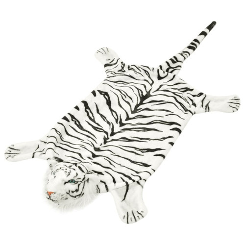 Vidaxl - vidaXL Tapis en peluche en forme de tigre 144 cm Blanc Vidaxl  - Marchand Vidaxl