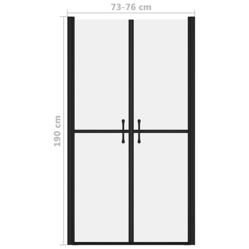 Cabine de douche vidaXL Porte de douche ESG dépoli (73-76)x190 cm