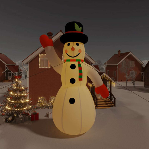 Vidaxl - vidaXL Bonhomme de neige gonflable de Noël avec LED 805 cm Vidaxl  - Sapin blanc Sapin de Noël