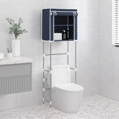 Vidaxl - vidaXL Support de rangement 2 niveaux sur toilette Bleu 56x30x170 cm Vidaxl  - Meuble de rangement pour toilette Salle de bain, toilettes