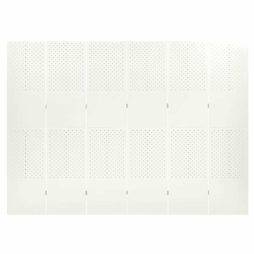 Vidaxl vidaXL Cloisons de séparation 6 panneaux 2 pcs Blanc 240x180 cm Acier