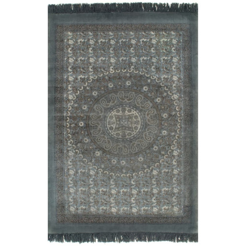 Vidaxl - vidaXL Tapis Kilim Coton 120 x 180 cm avec motif Gris Vidaxl  - Tapis