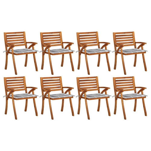 Vidaxl - vidaXL Chaises de jardin avec coussins 8 pcs Bois d'acacia solide Vidaxl  - Chaises de jardin