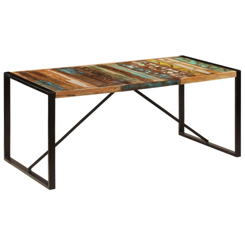 Vidaxl - vidaXL Table de salle à manger 180x90x75 cm Bois de récupération Vidaxl  - Maison Multicolour