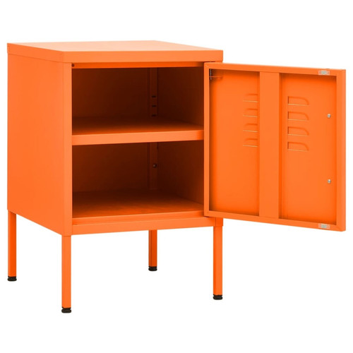 Vidaxl vidaXL Table de chevet Orange 35x35x51 cm Acier