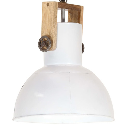 Vidaxl - vidaXL Lampe suspendue industrielle 25 W Blanc Rond Manguier 32 cm E27 Vidaxl  - Luminaires Blanc