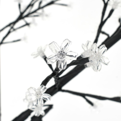 Sapin de Noël vidaXL Sapin de Noël 200 LED blanc bleu Cerisier en fleurs 180 cm