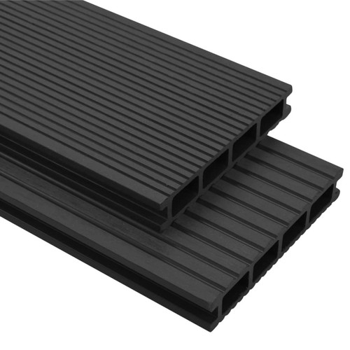 Sol PVC Vidaxl vidaXL Panneaux de terrasse WPC avec accessoires 36m² 2,2m Anthracite