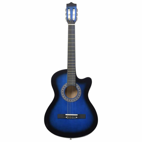 Vidaxl - vidaXL Guitare découpée classique occidentale 6 cordes Bleu ombré 38" Vidaxl  - Guitares classiques
