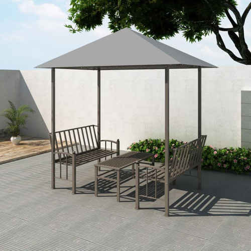 Vidaxl - vidaXL Chapiteau de jardin avec table et bancs 2,5x1,5x2,4m Anthracite Vidaxl  - Table jardinage
