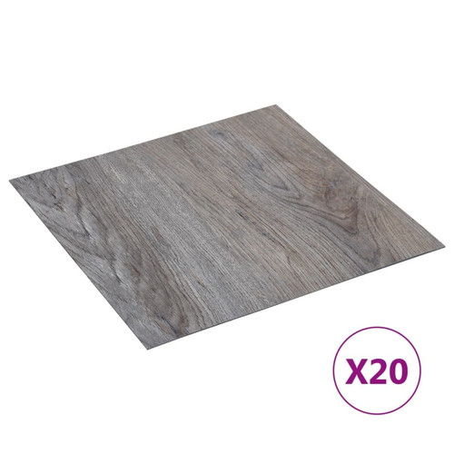 Vidaxl - vidaXL Planches de plancher autoadhésives 20 pcs PVC 1,86 m² Marron Vidaxl  - Sol PVC