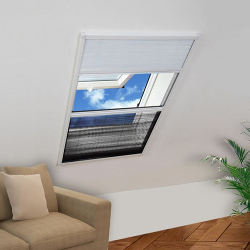 Vidaxl - vidaXL Moustiquaire plissée pour fenêtre et store Aluminium 80 x 120cm Vidaxl  - Moustiquaire aluminium