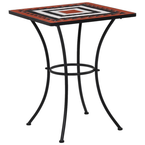 Vidaxl - vidaXL Table de bistro mosaïque Terre cuite et blanc 60 cm Céramique Vidaxl  - Tables de jardin