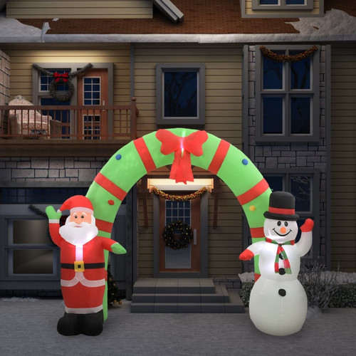 Vidaxl - vidaXL Arche gonflable avec Père Noël et bonhomme de neige LED 223 cm Vidaxl  - Sapin enneigé Sapin de Noël