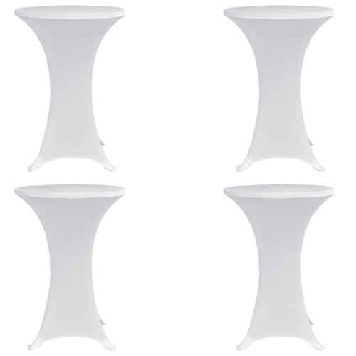 Vidaxl - vidaXL Housses élastiques de table Ø 70 cm Blanc 4 pcs Vidaxl  - Housses canapés, chaises Vidaxl