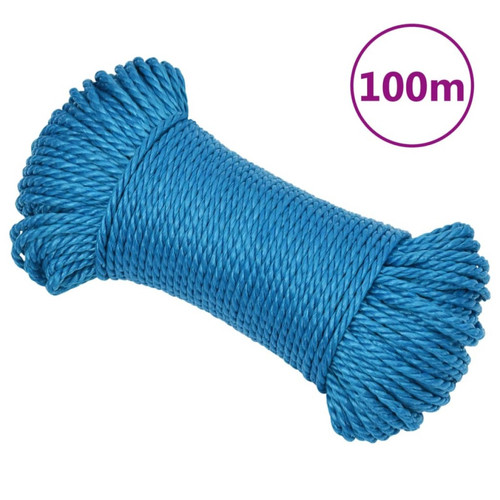 Vidaxl - vidaXL Corde de travail Bleu 8 mm 100 m Polypropylène Vidaxl  - Quincaillerie