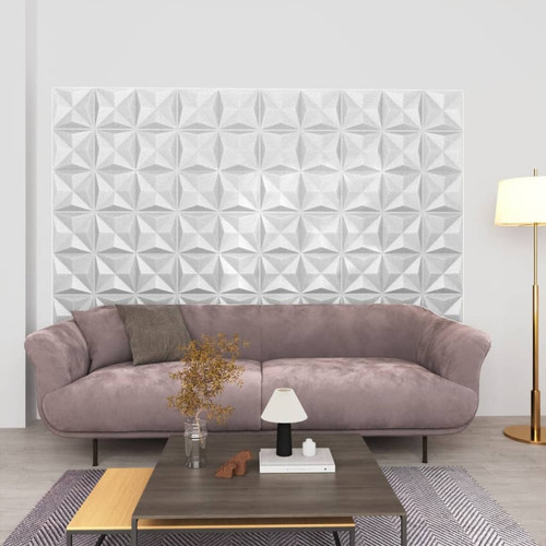 Vidaxl - vidaXL Panneaux muraux 3D 48 pcs 50x50 cm blanc origami 12 m² Vidaxl  - Lambris