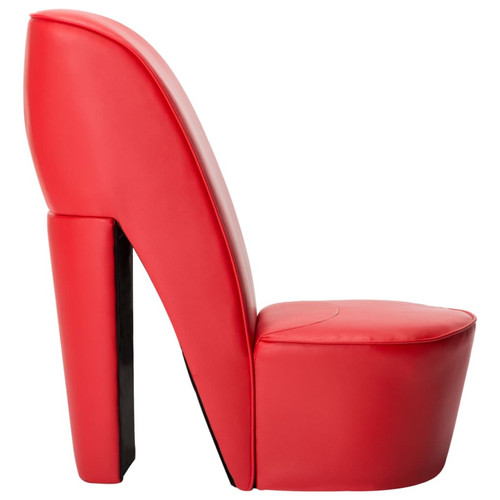 Vidaxl - vidaXL Chaise en forme de chaussure à talon haut Rouge Similicuir Vidaxl  - Fauteuil chaussure