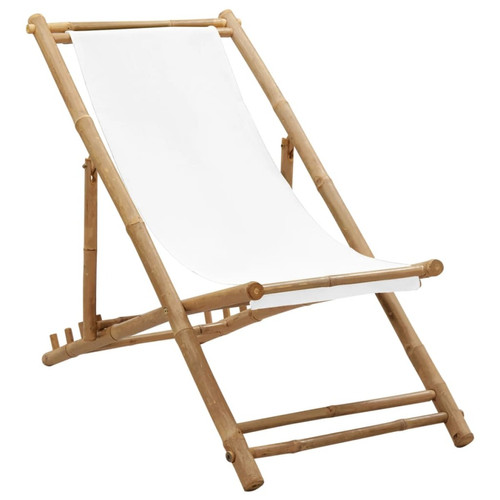 Vidaxl - vidaXL Chaise de terrasse Bambou et toile Vidaxl  - Chaises de jardin