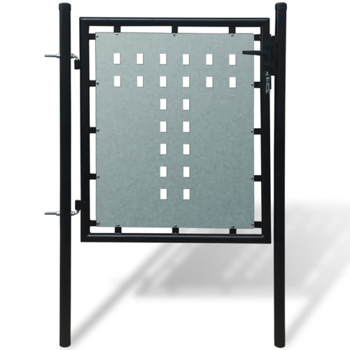 Vidaxl - vidaXL Portail simple de clôture Noir 100x125 cm Vidaxl  - Portillon