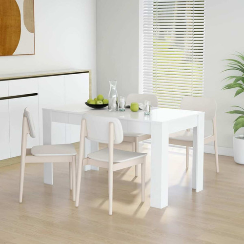 Vidaxl - vidaXL Table à manger Blanc 140x74,5x76 cm Bois d'ingénierie Vidaxl  - Tables à manger Vidaxl