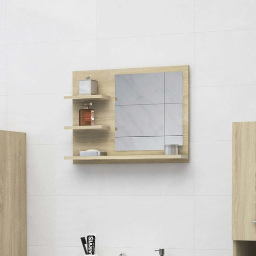 Vidaxl - vidaXL Miroir de salle de bain chêne sonoma bois d’ingénierie Vidaxl  - meuble bas salle de bain