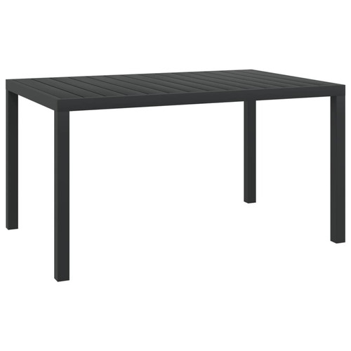 Vidaxl - vidaXL Table de jardin Noir 150 x 90 x 74 cm Aluminium et WPC Vidaxl  - Tables de jardin