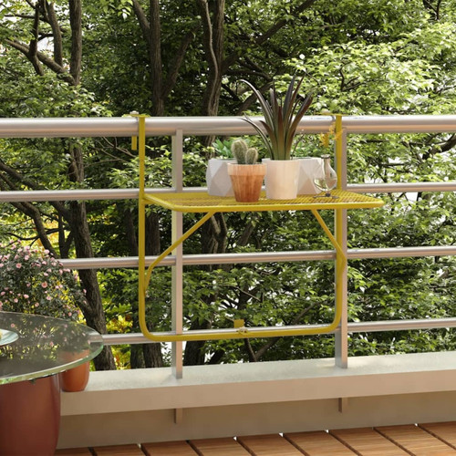Vidaxl - vidaXL Table de balcon Doré 60x40 cm Acier Vidaxl  - Mobilier de jardin