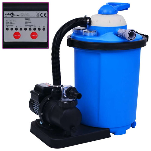 Vidaxl - vidaXL Pompe de filtration à sable avec minuterie 550 W 50 L Vidaxl  - Filtration piscines et spas