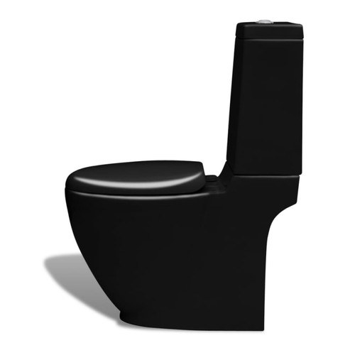 Vidaxl vidaXL Ensemble de toilette et bidet sur pied Noir Céramique