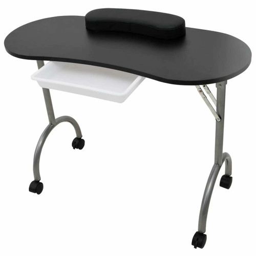 Appareil manucure Vidaxl vidaXL Table à manucure pliable avec roulettes Noir