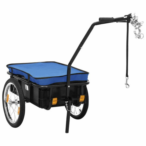 Vidaxl - vidaXL Remorque de vélo/chariot à main 155x60x83 cm acier bleu Vidaxl  - Marchand Vidaxl