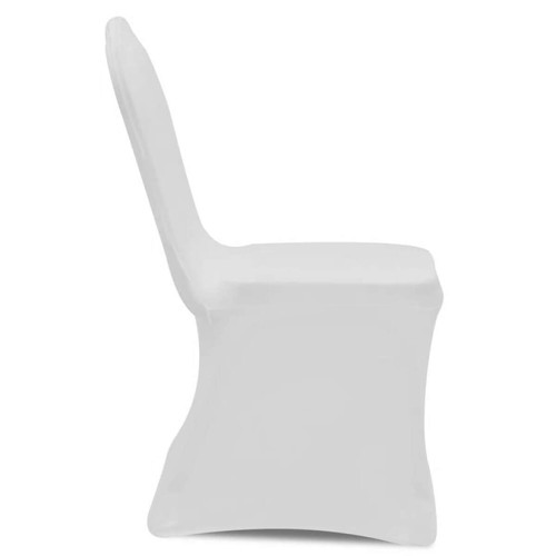 Vidaxl vidaXL Housse blanche extensible pour chaise 6 pièces